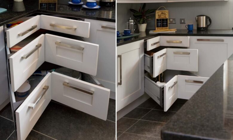 Idées d'armoires d'angle de cuisine qui optimisent l'espace utilisable