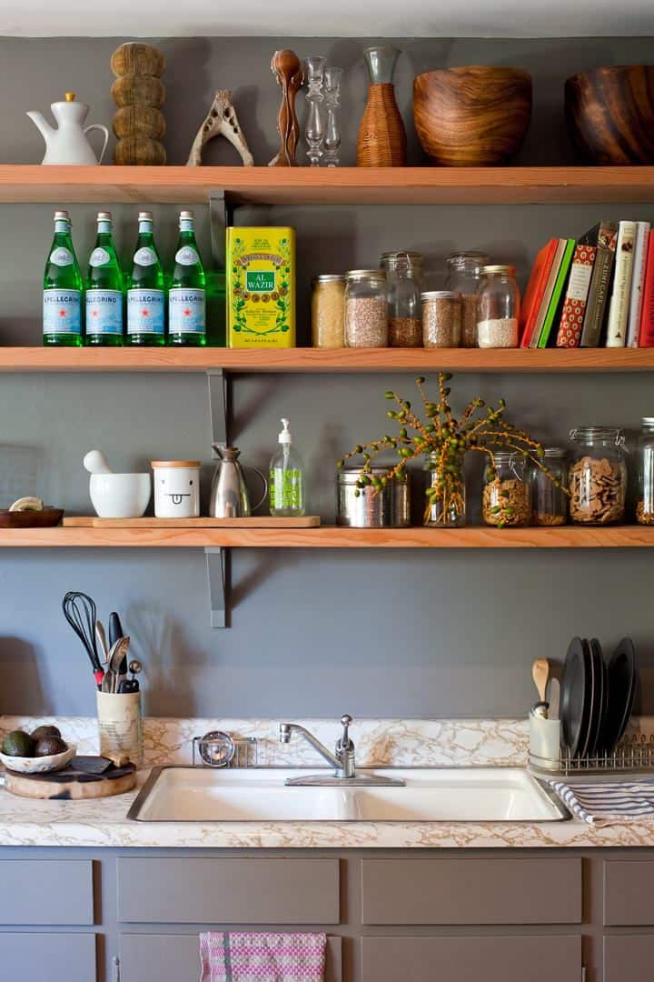 Open Kitchen Shelving